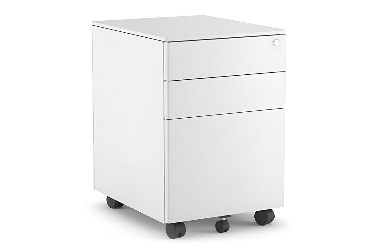 MOBILE PEDESTAL WITH FILING DRAWER METAL IN WHITE