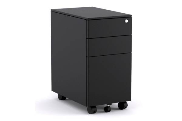 SLIM MOBILE PEDESTAL IN BLACK