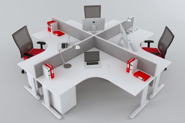 FORME DESK HUNG AND FLOOR STANDING SCREENS IN WHITE