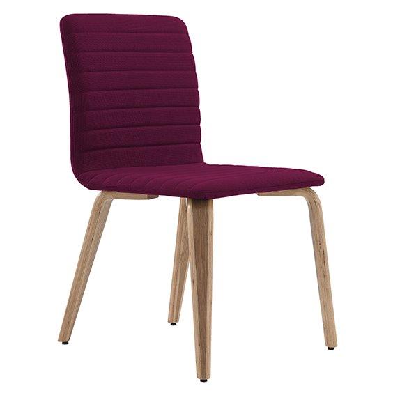 SMOKE modern shaped chair with a turned leg