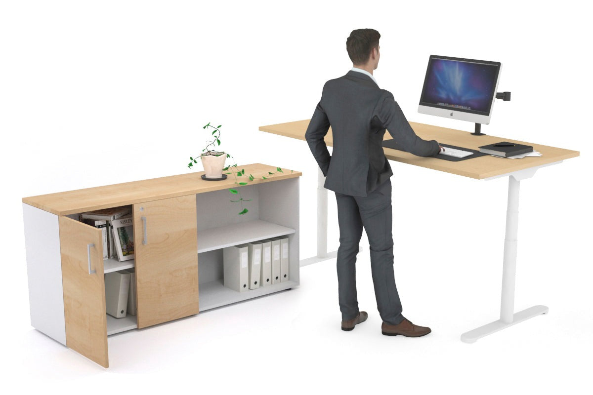 FLEXI PREMIUM HEIGHT ADJUSTABLE DESK EXECUTIVE SETTING