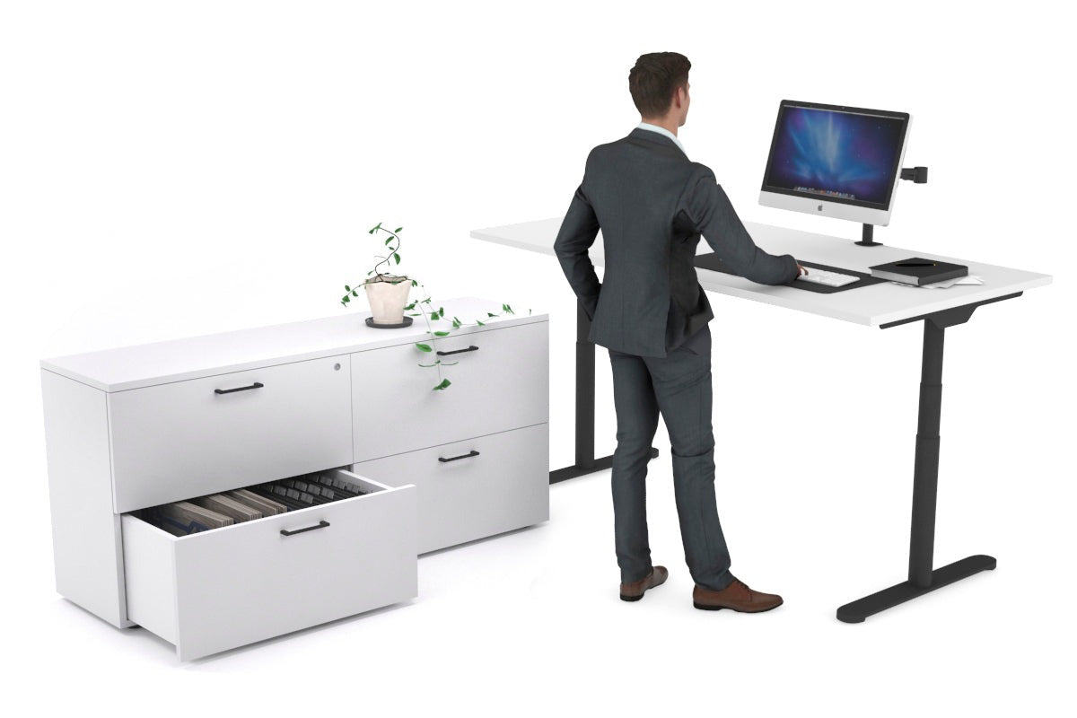 FLEXI PREMIUM HEIGHT ADJUSTABLE DESK EXECUTIVE SETTING
