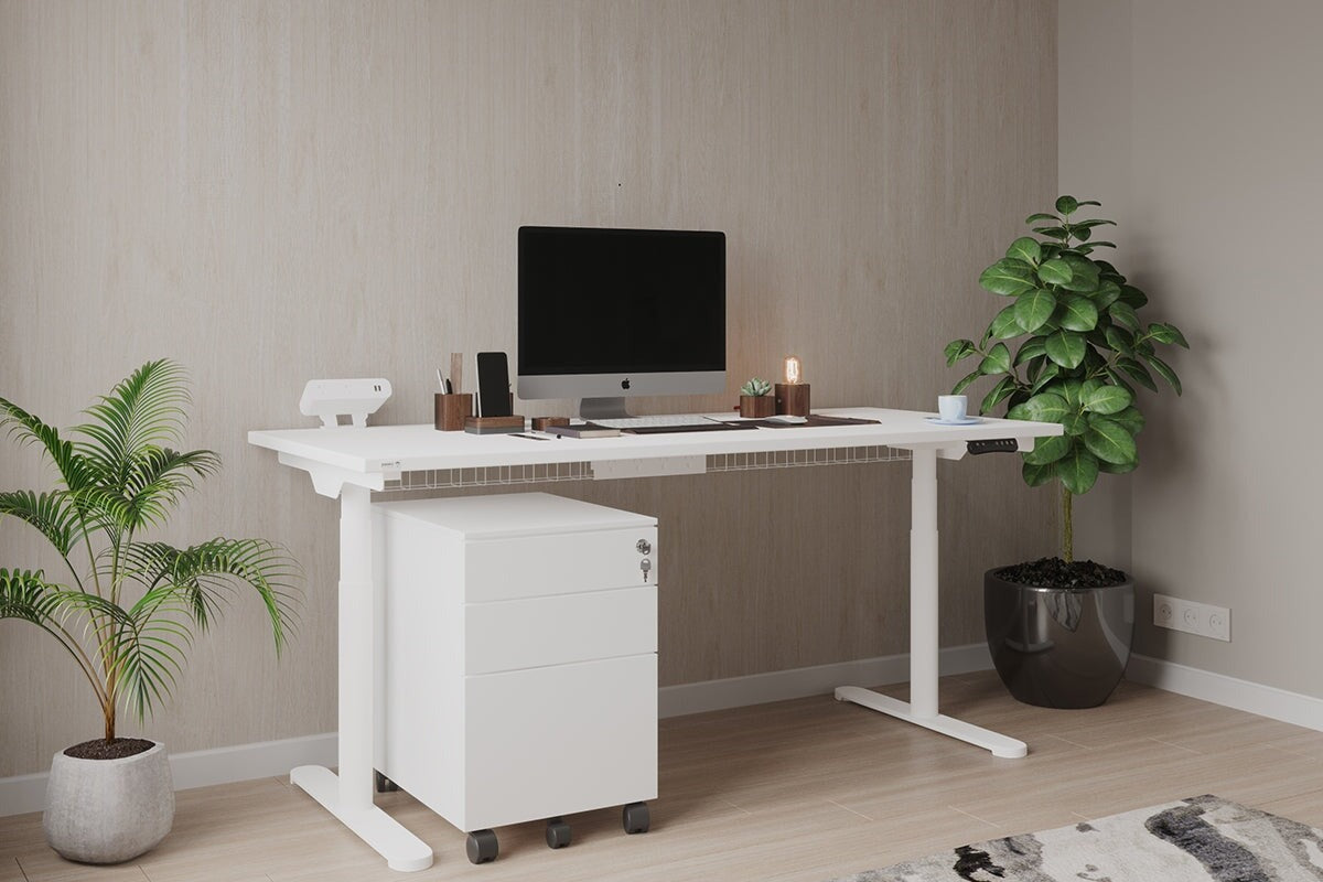 MOBILE PEDESTAL WITH FILING DRAWER METAL IN WHITE