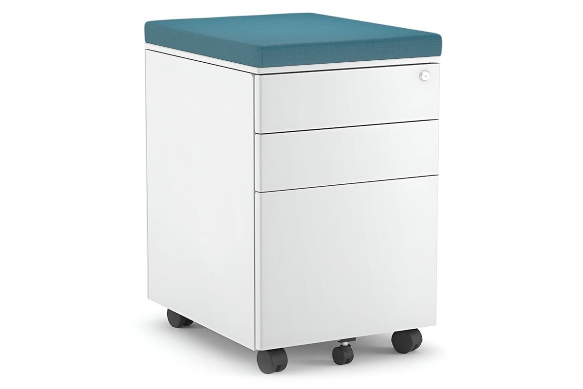 MOBILE PEDESTAL WITH FILING DRAWER METAL IN WHITE