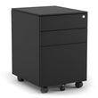 MOBILE PEDESTAL WITH FILING DRAWER METAL IN BLACK