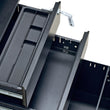 MOBILE PEDESTAL WITH FILING DRAWER METAL IN BLACK