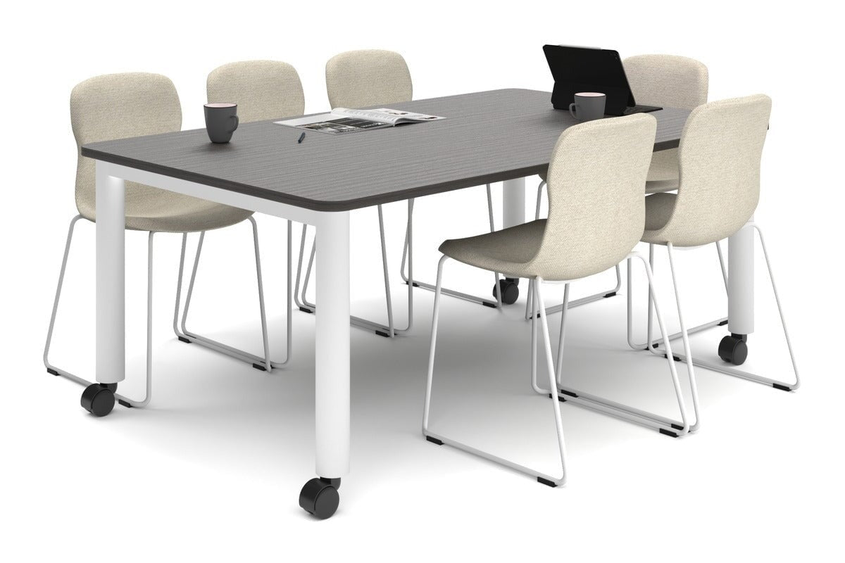 QUADRO 80MM CYLINDER LEG MOBILE MEETING TABLE