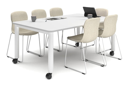 QUADRO 80MM CYLINDER LEG MOBILE MEETING TABLE
