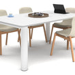 QUADRO CYLINDER LEG MODERN BOARDROOM RECTANGLE TABLE