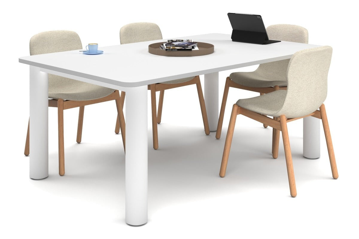 QUADRO CYLINDER LEG MODERN BOARDROOM RECTANGLE TABLE