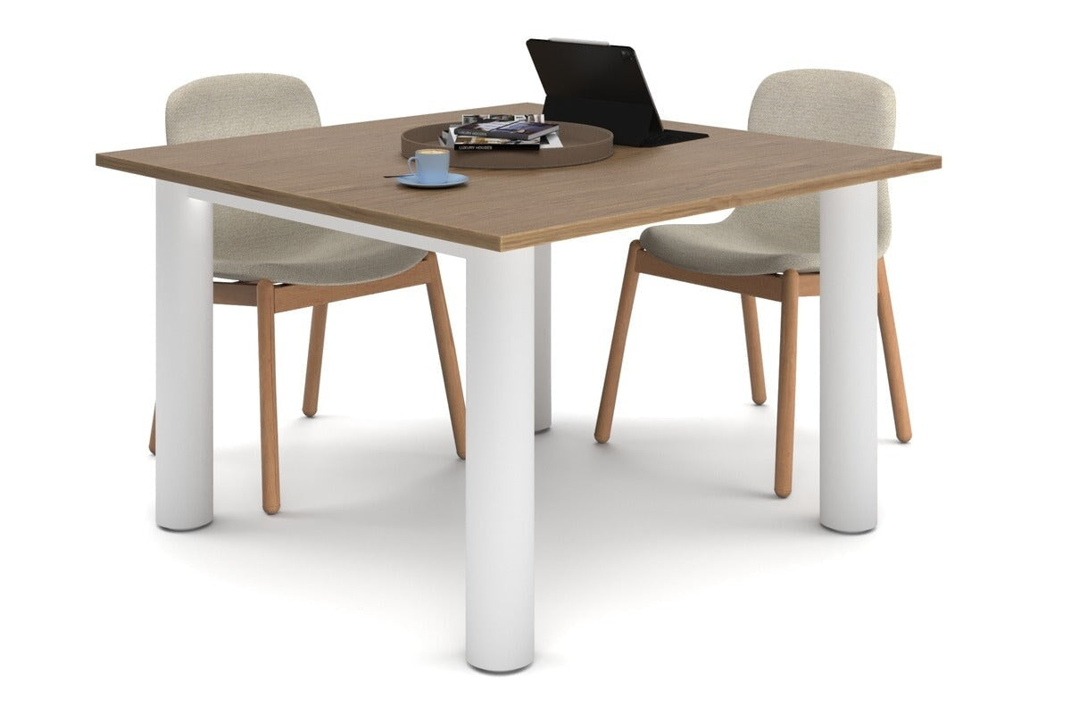 QUADRO CYLINDER LEG MODERN BOARDROOM RECTANGLE TABLE