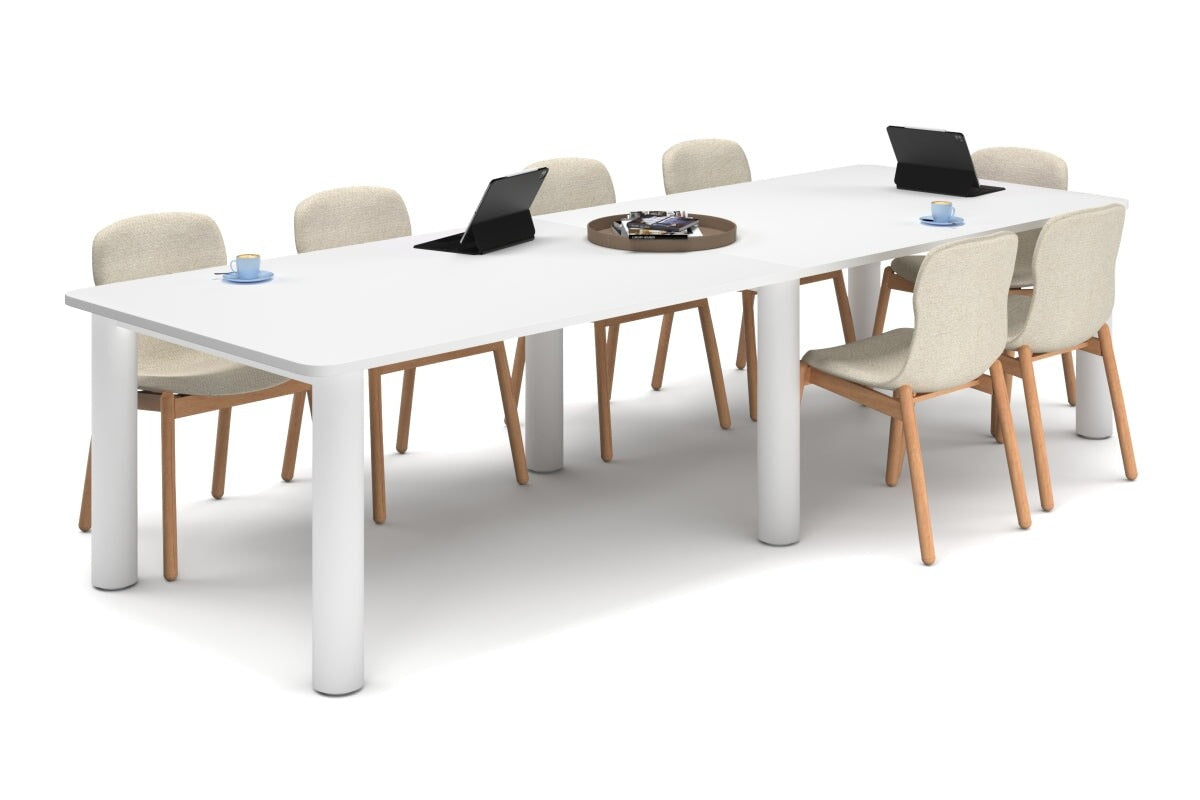 QUADRO CYLINDER LEG MODERN BOARDROOM RECTANGLE TABLE