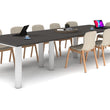 QUADRO CYLINDER LEG MODERN BOARDROOM RECTANGLE TABLE