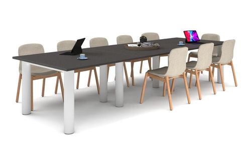 QUADRO CYLINDER LEG MODERN BOARDROOM RECTANGLE TABLE