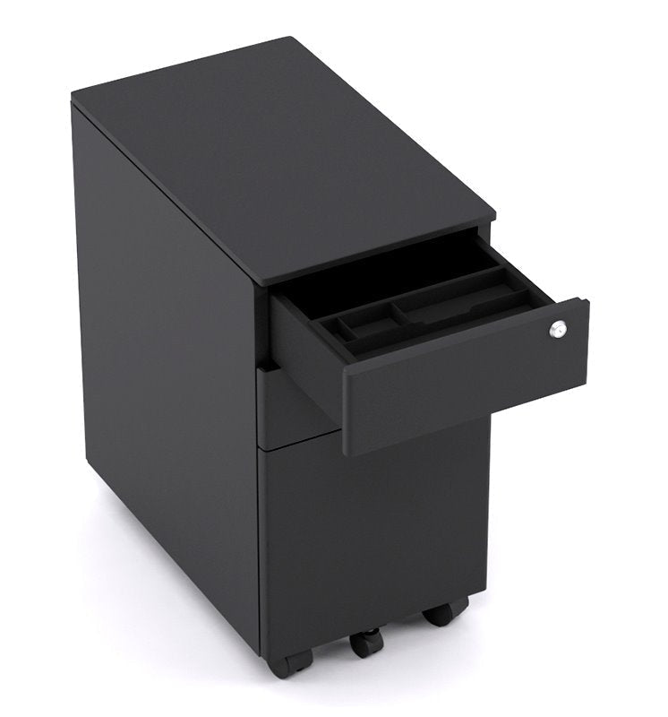 SLIM MOBILE PEDESTAL IN BLACK