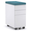 SLIM MOBILE PEDESTAL IN WHITE