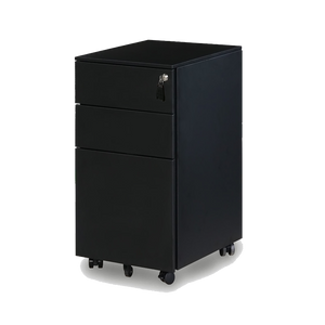 EQ SLIMLINE MOBILE PEDESTALS IN BLACK