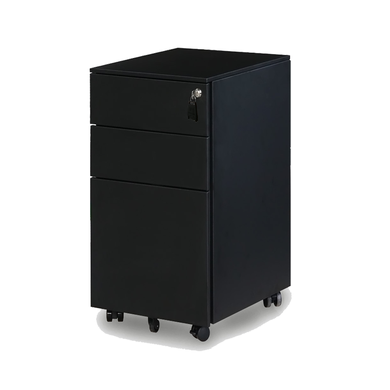 EQ SLIMLINE MOBILE PEDESTALS IN BLACK