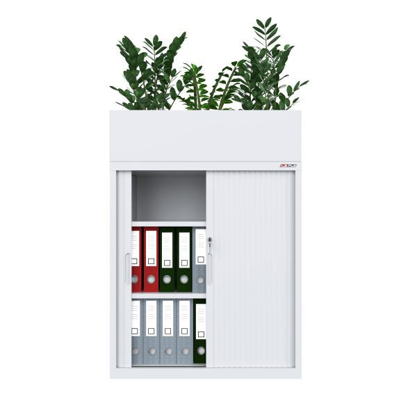 TAMBOUR CUPBOARD WITH OPTIONAL PLANTER