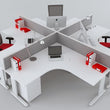 FORME DESK HUNG AND FLOOR STANDING SCREENS IN WHITE