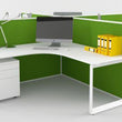 DIAMOND CORNER WORKSTATIONS AND DESKS IN WHITE AVAILABLE FOR IMMEDIATE DELIVERY AND INSTALLATION