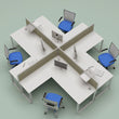 CORNER WORKSTATIONS AND DIAMOND DESKS