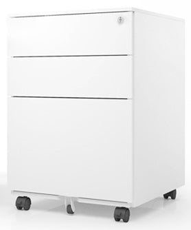 SHOWROOM CLEARANCE STOCK - EQ MOBILE PEDESTAL IN WHITE WITH SMALL DENTS WAS $248 EA NOW $99 SAVE 60%