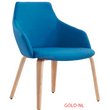 GOLD stylish chair with a turned timber leg