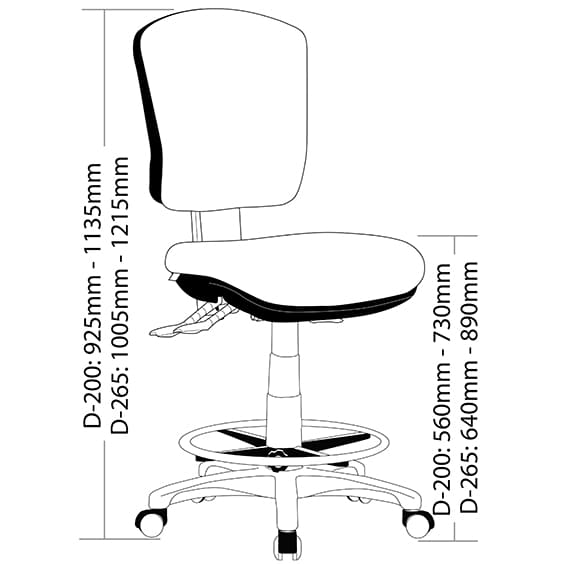 ORIEL TASK CHAIR WITH DRAFTING KIT