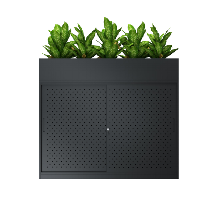 SLIDING DOOR CABINET WITH OPTIONAL PLANTER BOX