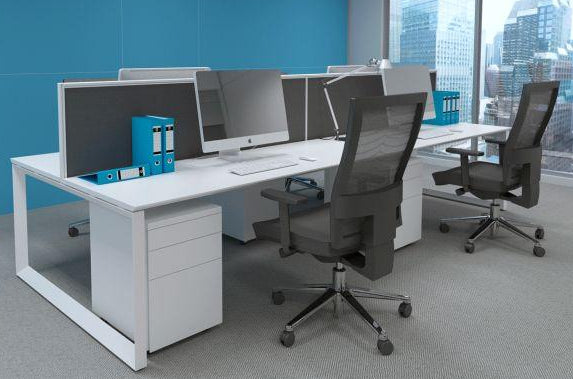 DIAMOND CORNER WORKSTATIONS AND DESKS IN WHITE AVAILABLE FOR IMMEDIATE DELIVERY AND INSTALLATION