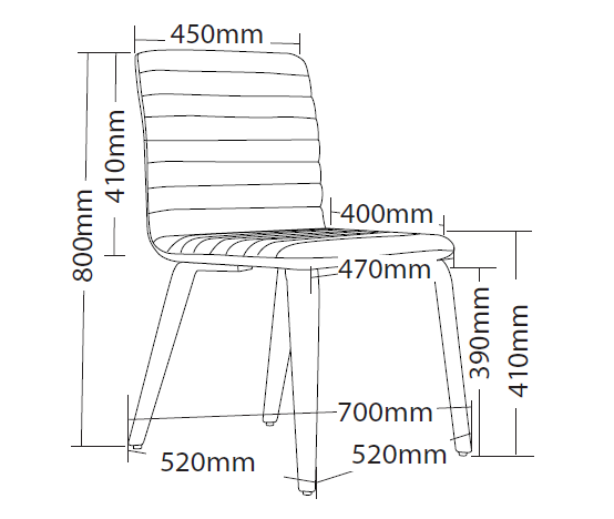SMOKE modern shaped chair with a turned leg