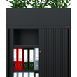 TAMBOUR CUPBOARD WITH OPTIONAL PLANTER