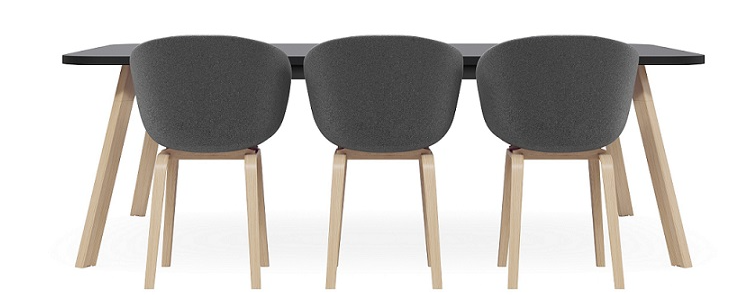 TORO BOARDROOM TABLE - WOODGRAIN LEGS