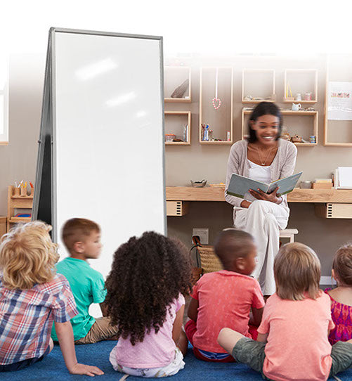 DOUBLE SIDED MOBILE WHITEBOARD