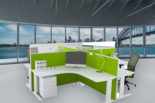 CRUZE WORKSTATION SYSTEMS IN WHITE, AVAILABLE FOR IMMEDIATE DELIVERY AND INSTALLATION